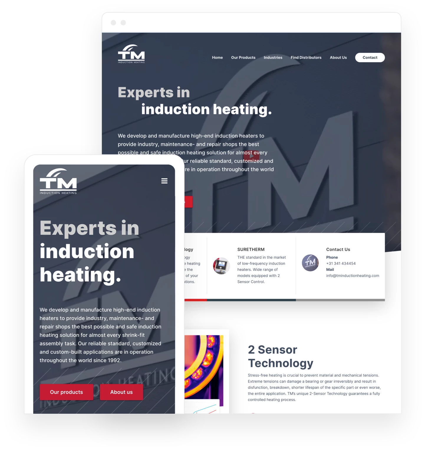 TM induction heating - WordPress website