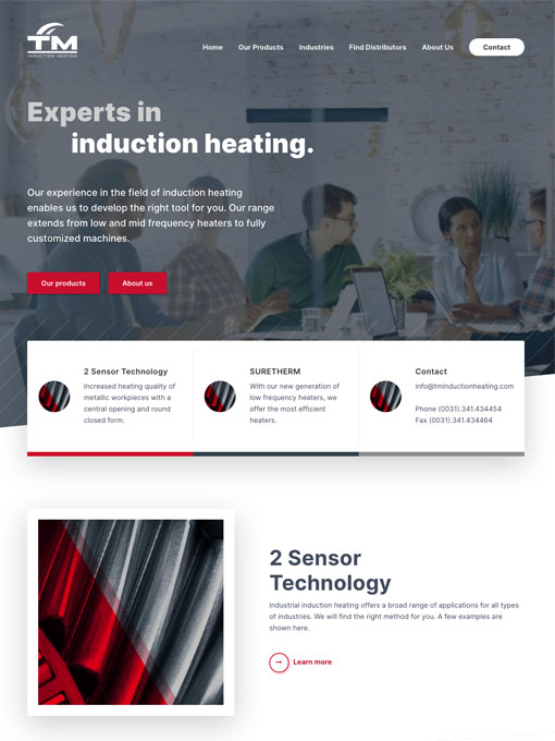 WordPress website - TM induction heating