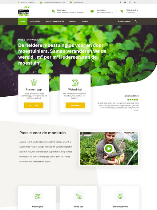 WordPress website - Moestuinweetjes